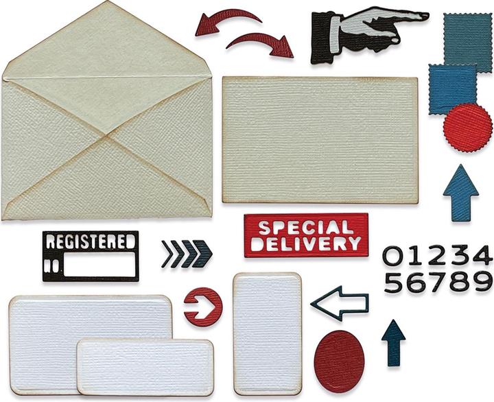 Produktbild Sizzix Thinlits Stanzschablone "Postale by Tim Holtz"