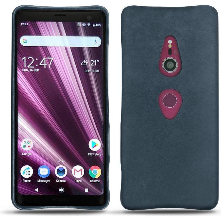 Noreve Lederschutzhülle (Sony Xperia XZ3), Smartphone Hülle, Blau
