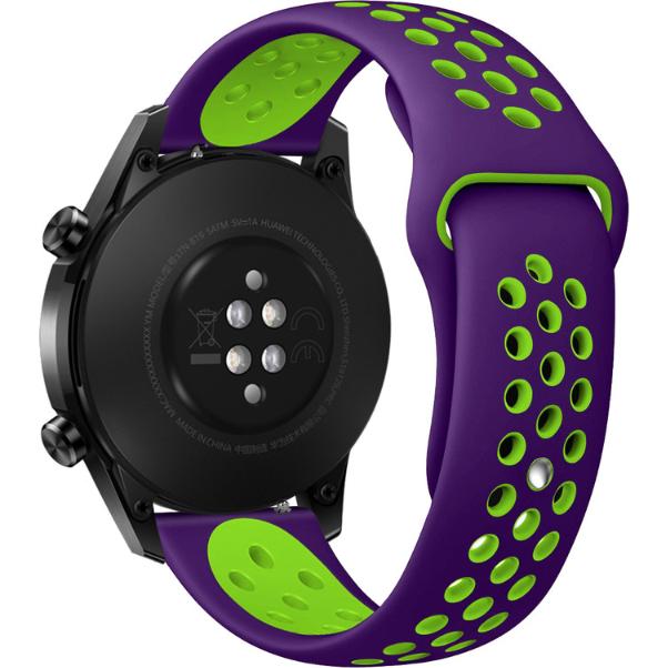 Thumbnail - Strap-it Sportarmband (Silikon), Uhrenarmband, Violett, Mehrfarbig, Grün