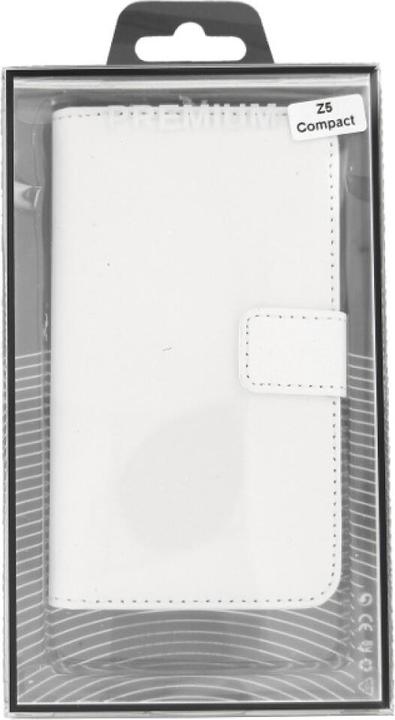 Actual product image OEM Slim Leather Book Case Sony Xperia Z5 Compact - white (Sony Xperia Z5 Compact)