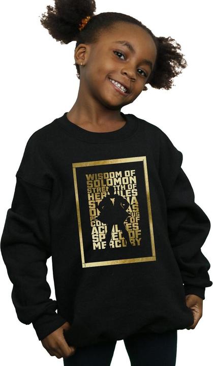 Actual product image Girls Shazam Gold Text Sweatshirt (140, 146)