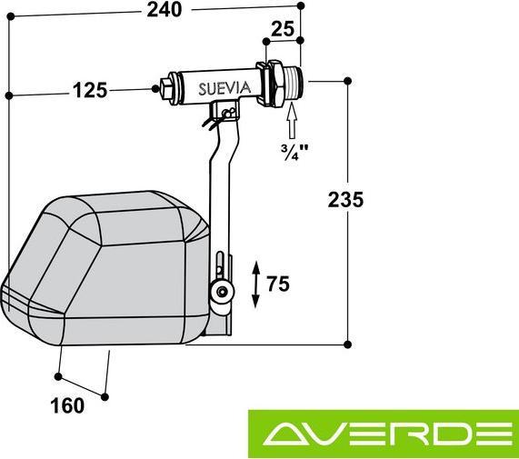 Produktbild Suevia Vlotter Model 723 Masterflow Zwart