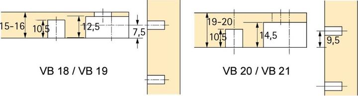 Productafbeelding Hettich Excentrisch aansluitstuk VB 20 / 21 (Aansluitende fitting, 1 Pcs.)