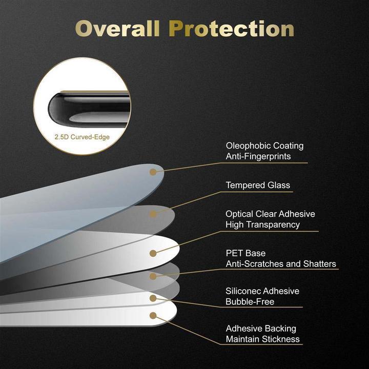 Actual product image Cadorabo Full screen display protection glass (1 Piece, Mi Mix 2S)