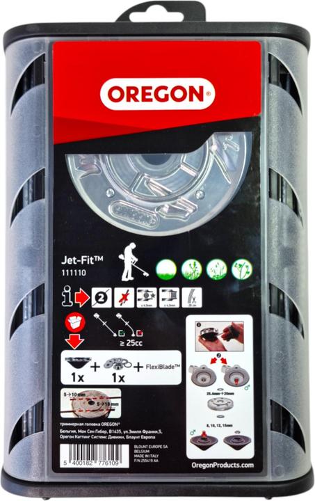 Image du produit Oregon Tête de coupe Jet Fit 2xfil - Changement de fil facile (Tondeuse automatique, Fil de coupe + bobine de fil)