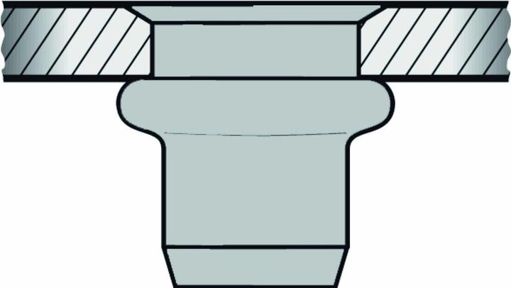 Productafbeelding Gesipa Blindklinkmoer Rivet schacht d x l 9 x 15,5 mm M6 aluminium kleine kop 250 stuks