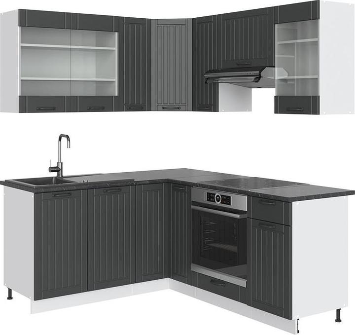 Anthrazit Landhaus, Weiss