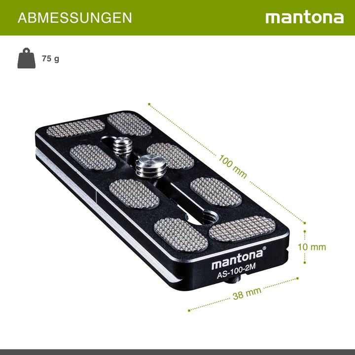 Actual product image mantona AS-100-2M (Tripod quick-release plate)