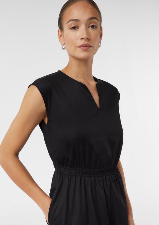 Image du produit Comma Kleid Midikleid aus Popeline mit V-Ausschnitt und Elastikbund (34)