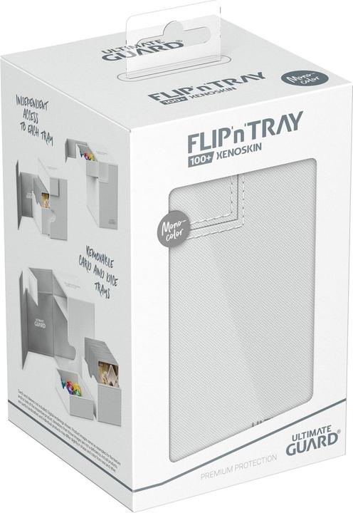 Actual product image Ultimate Guard Card Box Flip'n'Tray XenoSkin Monocolor 100+ White