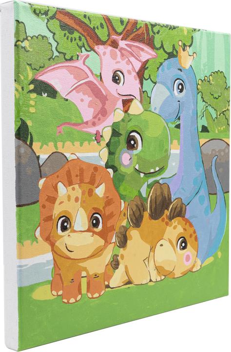 Produktbild Craft Buddy Malen nach Zahlen Bild-Set 30x30cm Dino Familie