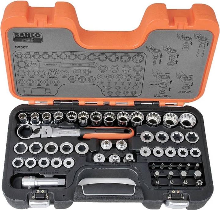 Bahco Durchsteck-Steckschlüssel-Satz (1/2")