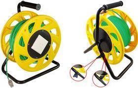 Produktbild LogiLink Mobile Kabeltrommel Cat.7 S/FTP, PUR, 60 m (S/FTP, CAT7, 60 m)