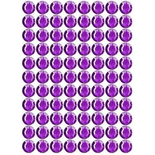 Brewis Selbstklebende Strasssteine ​​Lila 8mm 88St