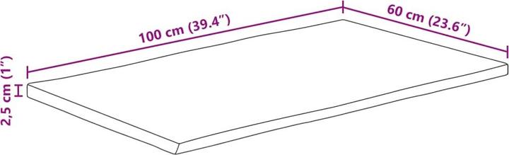 Actual product image vidaXL Tischplatte (100 x 60 cm)
