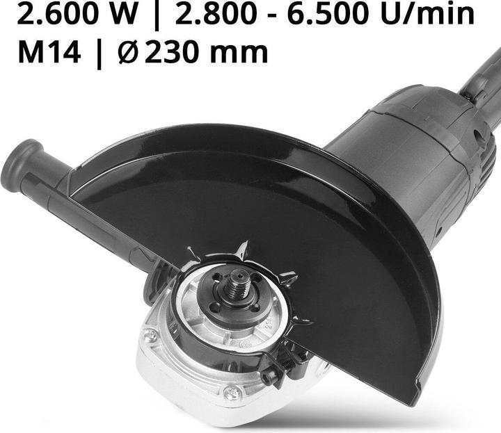 Actual product image Stahlwerk WS-2600 ST angle grinder with 2,600 W and 2,800 - 6,500 rpm (230 mm)
