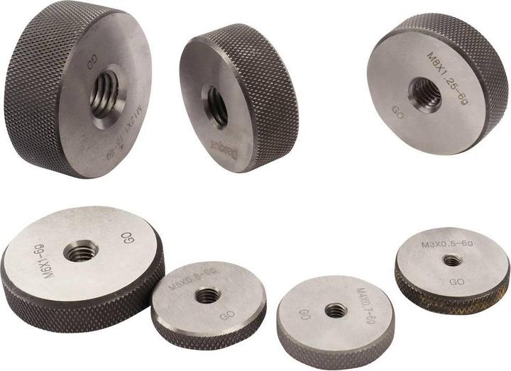 Produktbild Dasqua 6311-3203 7-teiliges Gewindelehren-Set, No-Go-Ringlehre