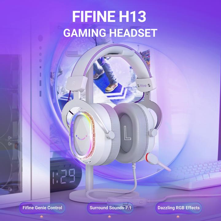 Produktbild Fifine H13-WP Gaming-Headset USB kabelgebunden mit LED (Kabelgebunden)