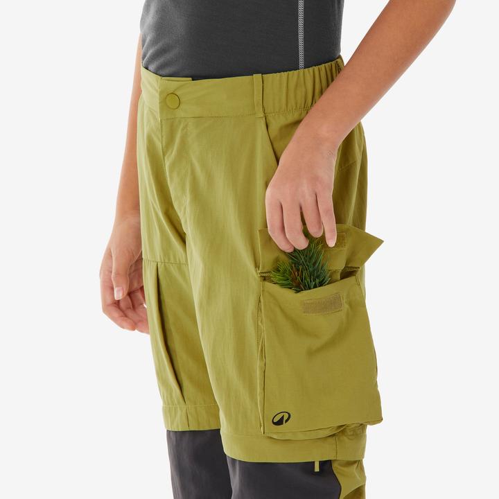 Actual product image Quechua Zip-Off-Hose Kinder Gr. 123–172 Wandern - MH500 khaki (140)