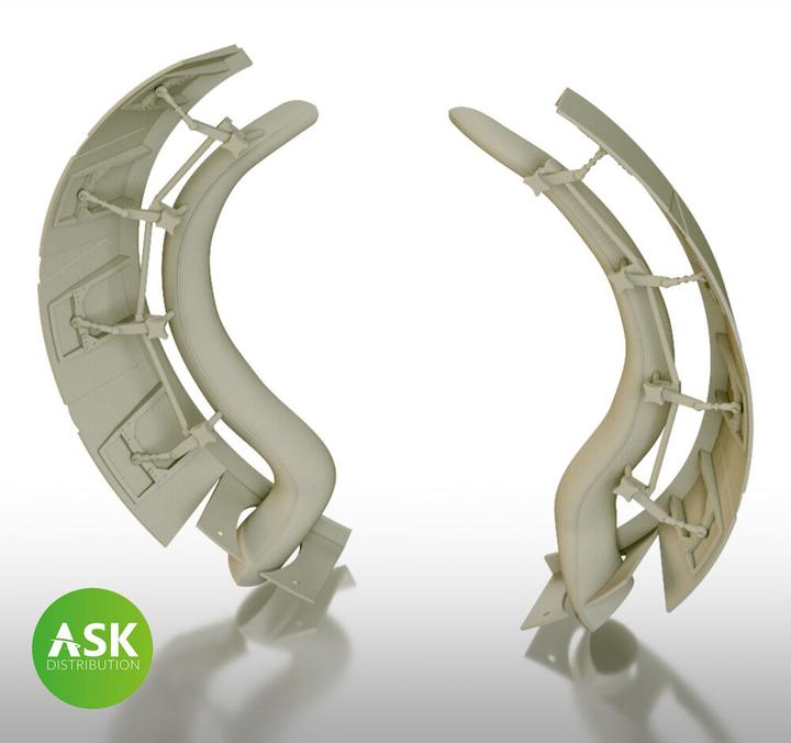 Art Scale Kit A6M2 Zero open engine cooling flaps with exhausts detail set - ASK 3D print for Eduard