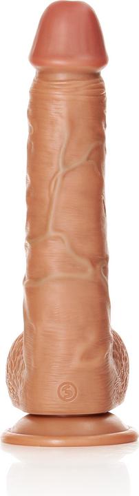 Actual product image RealRock Straight Realistic Dildo with Balls and Suction Cup - 10"/ 25,5 cm