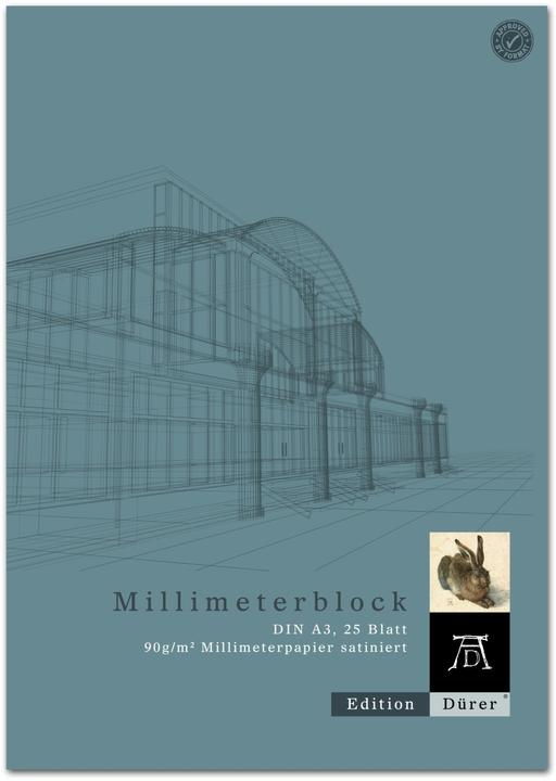 Image du produit Edition Dürer Staufen bloc-notes millimétré - DIN A3, 25 flles, papier blanc de qualité supérieure (90 g/m², A3)
