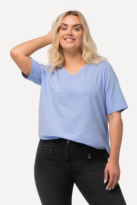 Produktbild Ulla Popken T-Shirt, A-Linie, V-Ausschnitt, Halbarm (56)