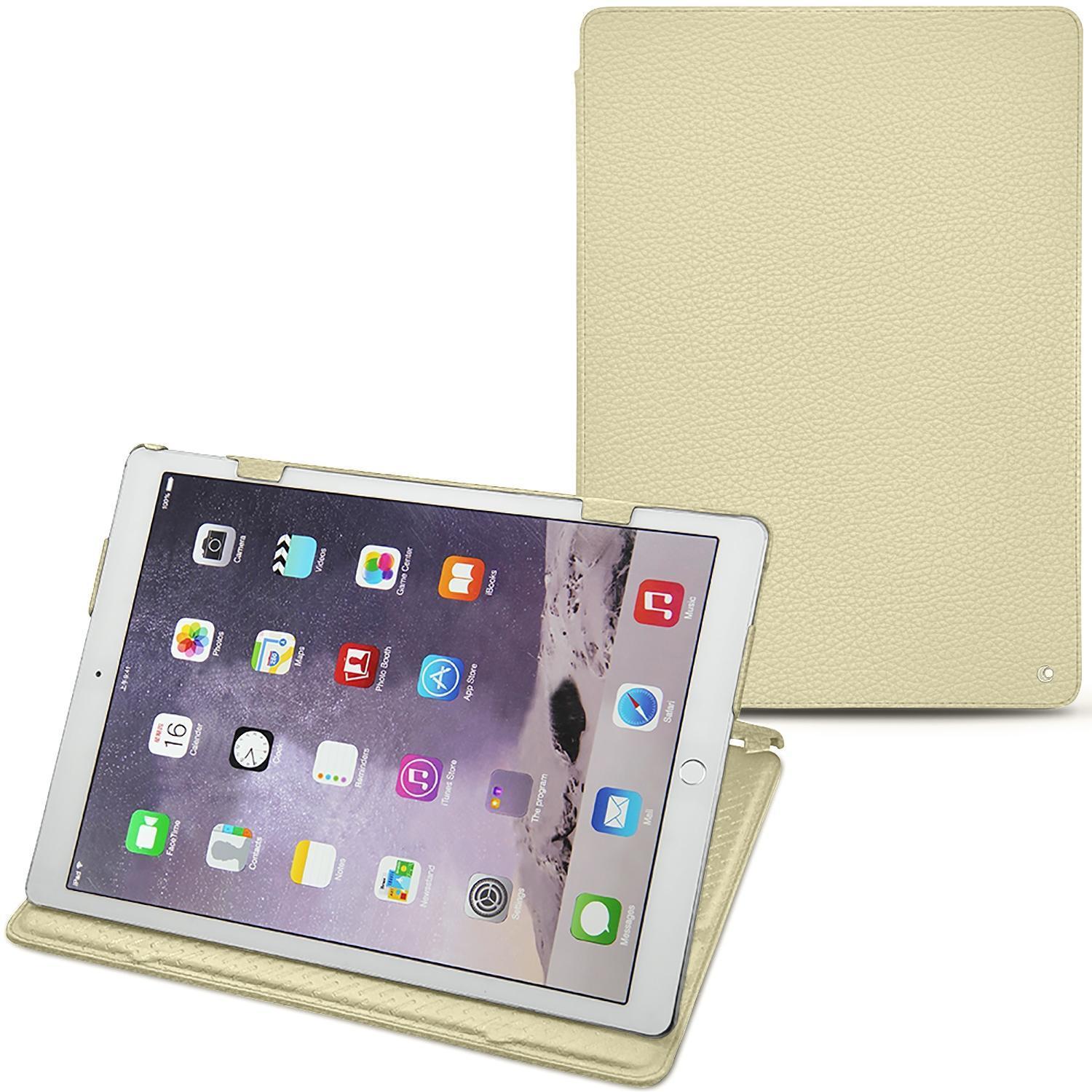 Noreve Lederschutzhülle horizontal (iPad Pro 12.9), Tablet Hülle, Beige