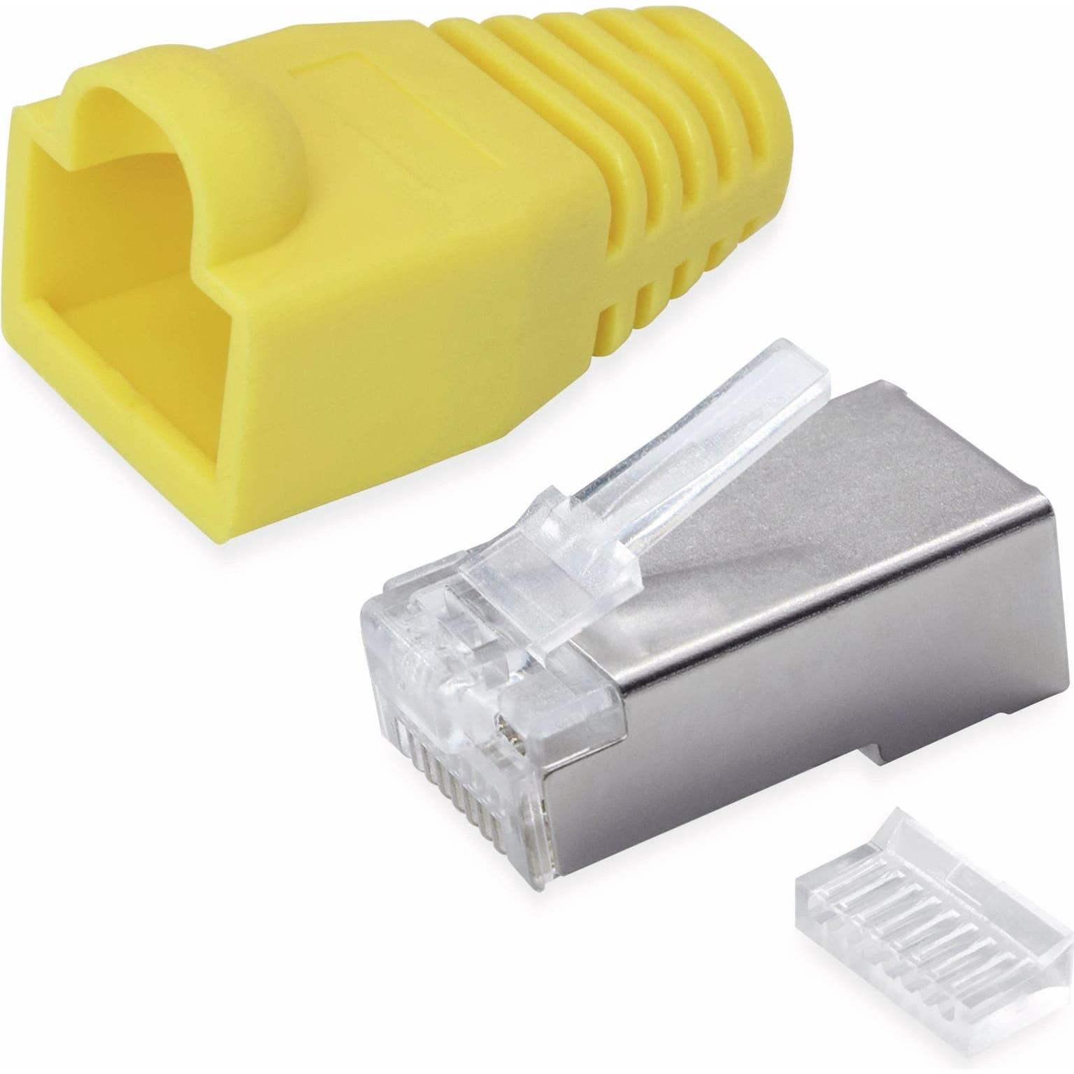 Thumbnail - Quadrios RJ-45 Steckverbinder Set-CAT 5e 1906C176 Stecker, gerade Polzahl 8P8C Gelb 25 St., Elektronikkabel + Stecker, G...