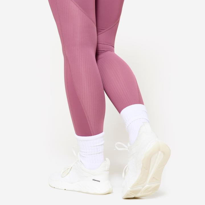 Produktbild Domyos Sportleggings Damen hoher Bund - violett (S)