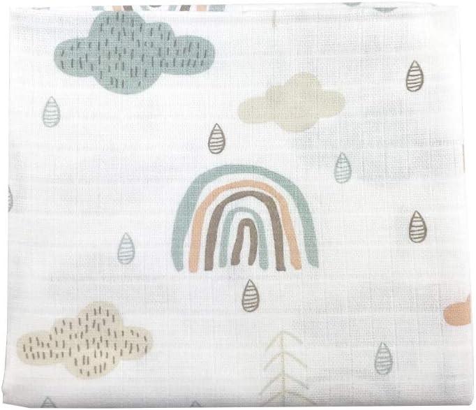 Image du produit Milkii Mulltuch / Spucktücher Set, 10 Stück, ÖKO-TEX, 70x80 cm, Regenbogen (70 cm, 80 cm)