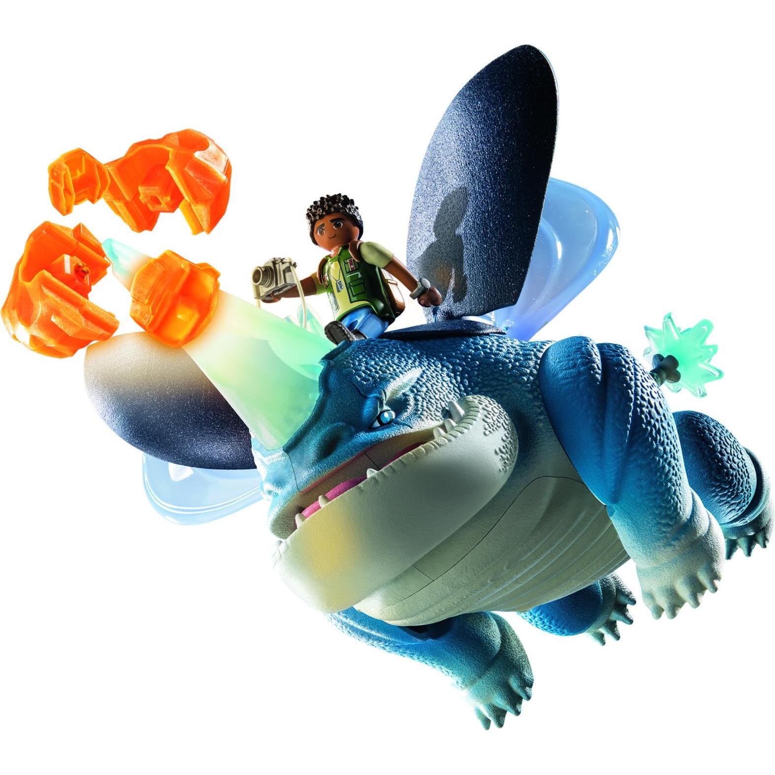 Thumbnail - Playmobil Dragons: The Nine Realms - Plowhorn & D'Angelo (71082, Playmobil Dragons)
