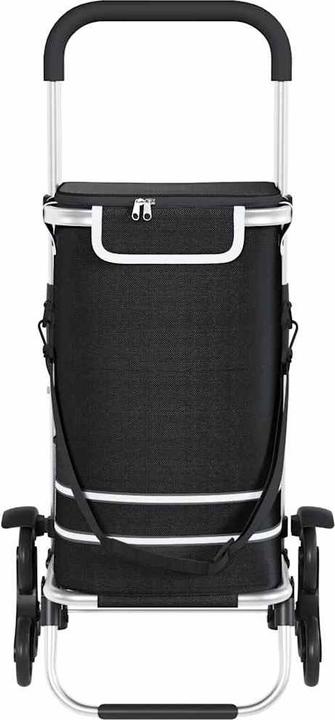 Produktbild VidaXL Einkaufstrolley mit Treppensteiger Schwarz 40 L