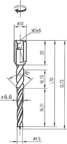 Actual product image Dusafix Machines Step drill for (4.5 mm, 6.6 mm)