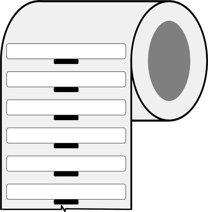 Actual product image Brady BPT-635-488, polyester, white, matt, 48.26 x 6.35 mm, permanent (2000 E.)