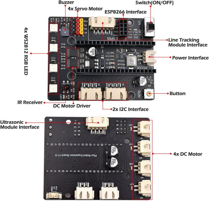 Produktbild Adeept 4WD Omni-Directional Mecanum