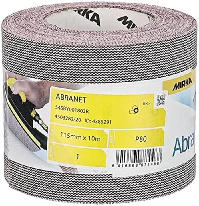 Actual product image Mirka ABRANET Rouleau de papier abrasif 115 mm x 10 m P180 Klett (545BY001803R) (P80)