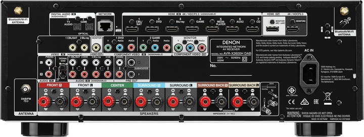 Image du produit Denon AVR-X2600H DAB (7.2 canaux, FM, DAB+)