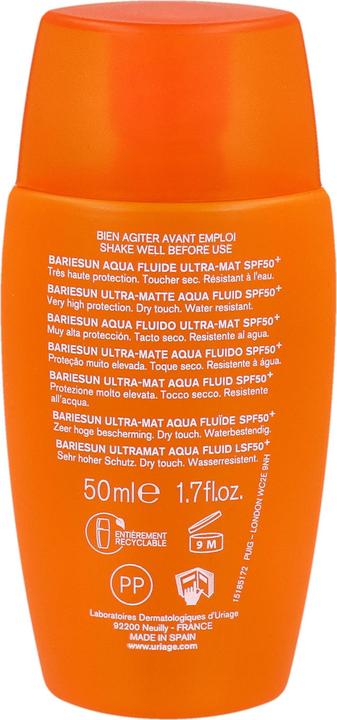 Actual product image Uriage Bariésun Fluid dry touch (SPF 50+, 50 ml)