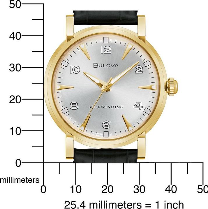 Produktbild Bulova 97A152 Clipper Automatik Herrenuhr 39mm 3ATM (Analoguhr, 39 mm)