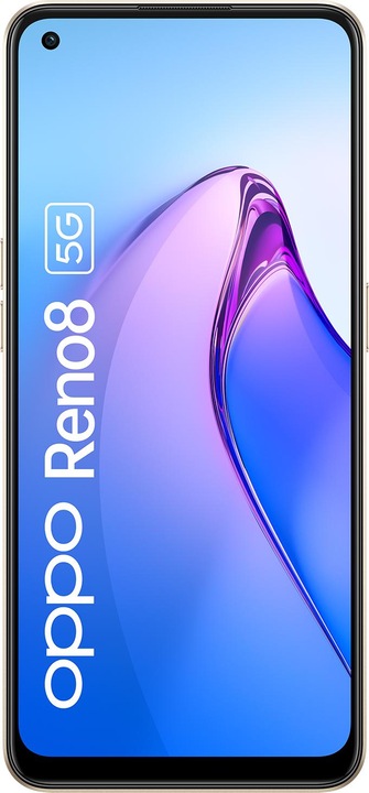 Image du produit OPPO Reno 8 (256 Go, Shimmer Gold, 6.43", Double SIM, 50 Mpx, 5G)