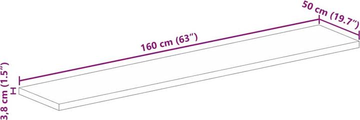 Produktbild vidaXL Tischplatte (160 x 50 cm)