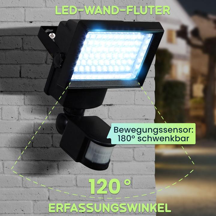 Actual product image Casativo LED wall washer with solar panel (600 lm, IP44)