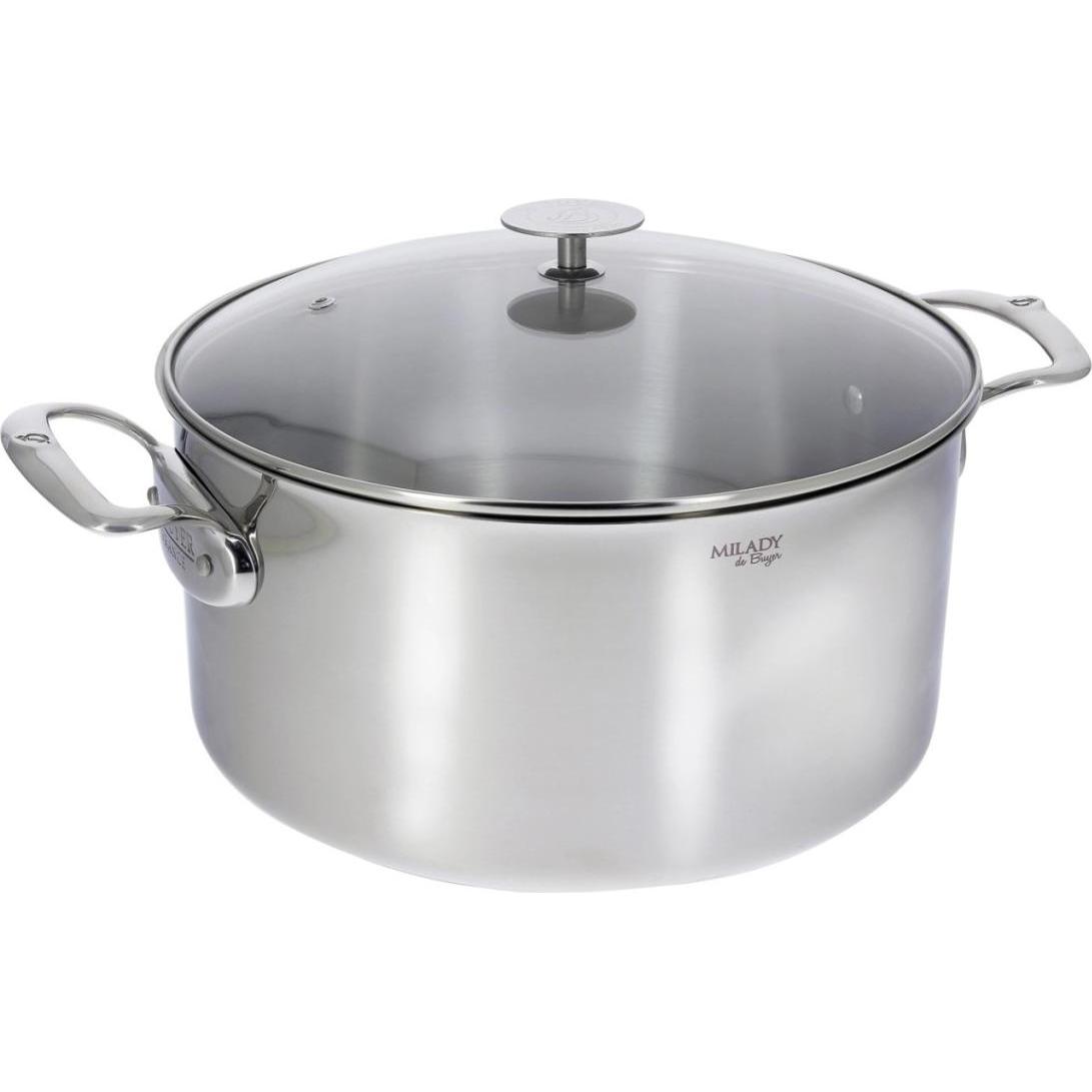 de Buyer Bratentopf MILADY grau (28 cm, Bräter + Schmortopf, Edelstahl) (3427.28)