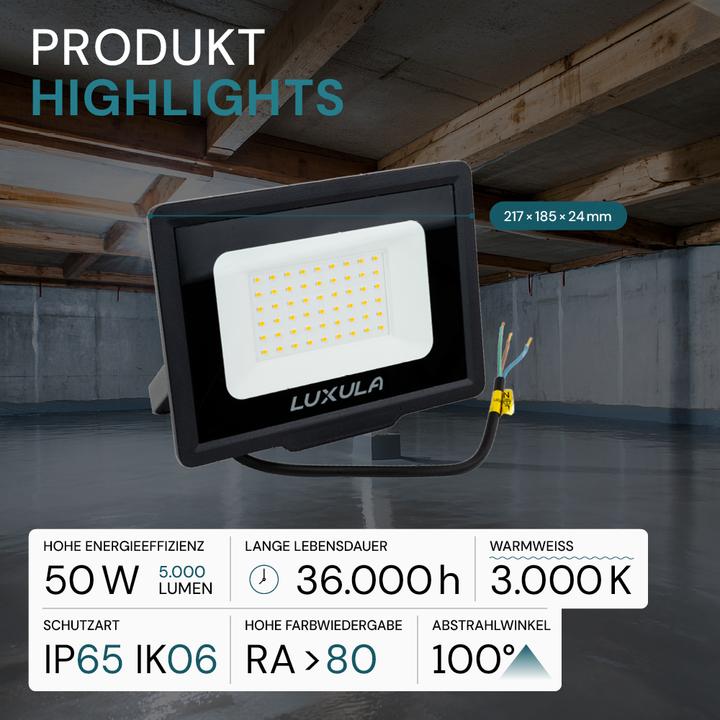 Produktbild Luxula LED-Fluter (5000 lm, IP65)