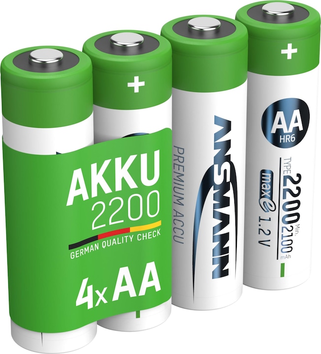 Ansmann NiMH battery Mignon AA type 2200 (min. 2100 mAh) maxE (4 pcs., AA, 2100 mAh)