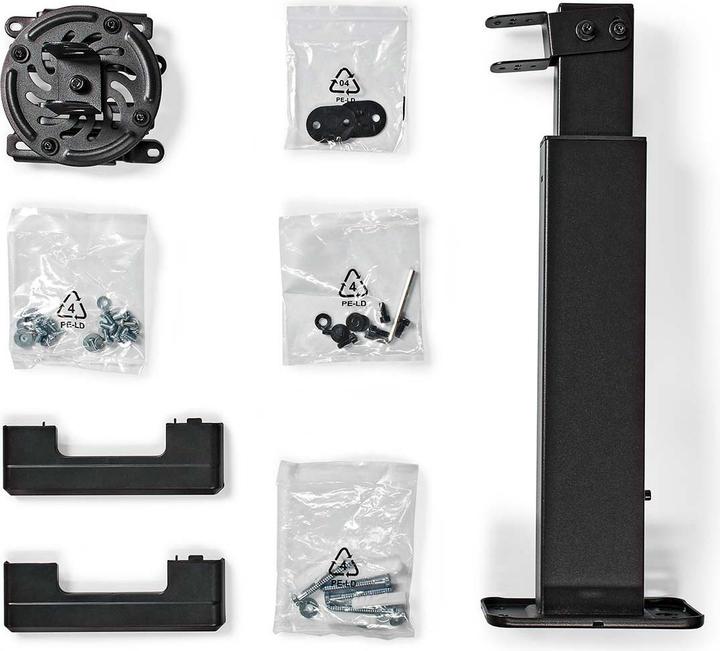 Produktbild Nedis Projektorhalterung Vollbeweglich 15 kg drehbar kippbar Stahl Schwarz Schwarz (Wand)