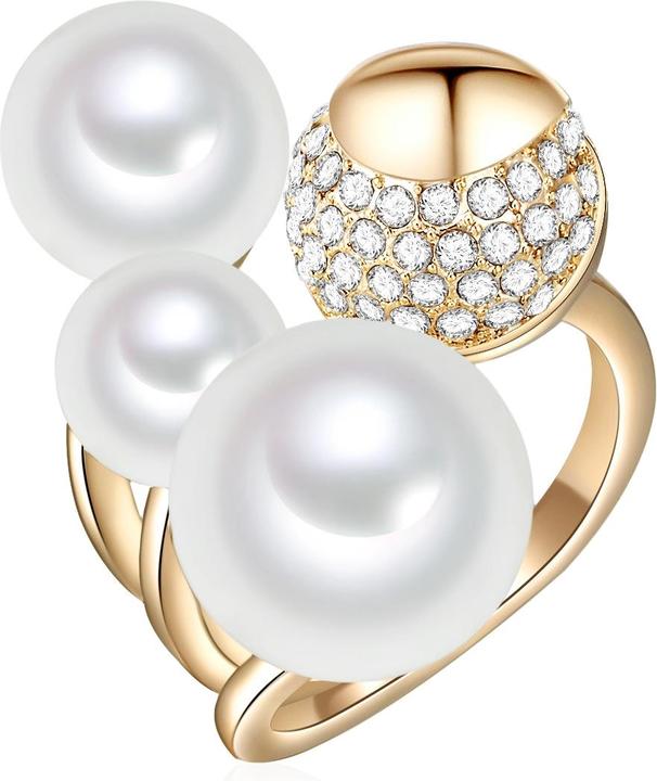 Actual product image Lulu & Jane Ladies brass glass shell bead yellow gold - 29725 (58)