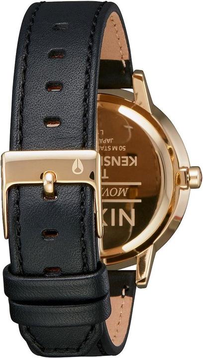 Immagine prodotto Nixon Kensington Pelle Oro Nero Argento (Orologio da polso analogico, 37 mm)