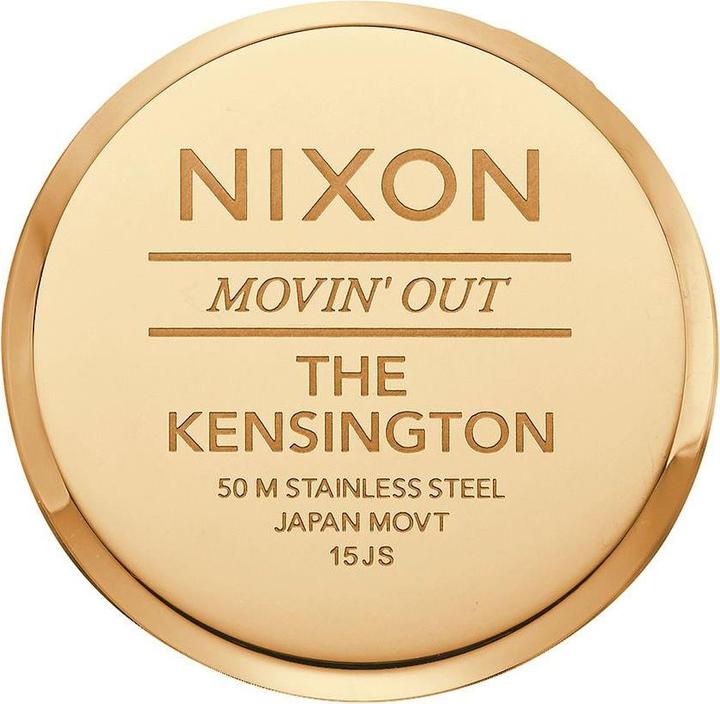Immagine prodotto Nixon Kensington Pelle Oro Nero Argento (Orologio da polso analogico, 37 mm)